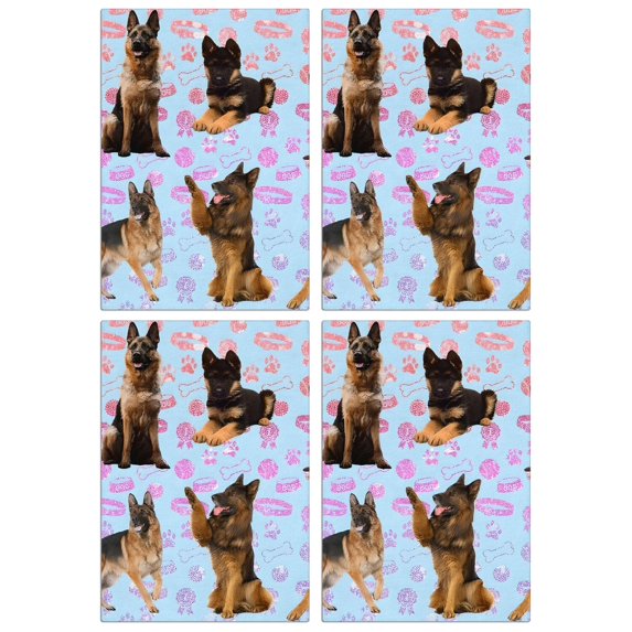 4 Pcs Funny Kitchen Towels,German Shepherd Microfiber Dish Towels,Kitchen Tea Towels,Kitchen Towel Set (18" X 26")