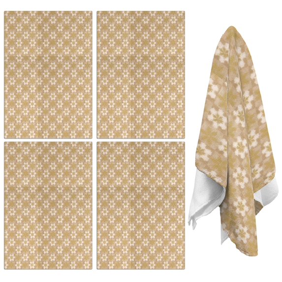 4 Pcs Funny Kitchen Towels,Golden Christmas Pattern Microfiber Dish Towels,Kitchen Tea Towels,Kitchen Towel Set (18" X 26")