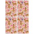 thumbnail image 1 of 4 Pcs Funny Kitchen Towels,Golden Retriever with Flowers Microfiber Dish Towels,Kitchen Tea Towels,Kitchen Towel Set (18" X 26"), 1 of 3