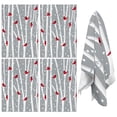 thumbnail image 1 of 4 Pcs Funny Kitchen Towels,Gray Christmas Cardinal Bird Pattern Microfiber Dish Towels,Kitchen Tea Towels,Kitchen Towel Set (18" X 26"), 1 of 7