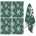 thumbnail image 1 of 4 Pcs Funny Kitchen Towels,Green Christmas Snowflake Pattern Microfiber Dish Towels,Kitchen Tea Towels,Kitchen Towel Set (18" X 26"), 1 of 7