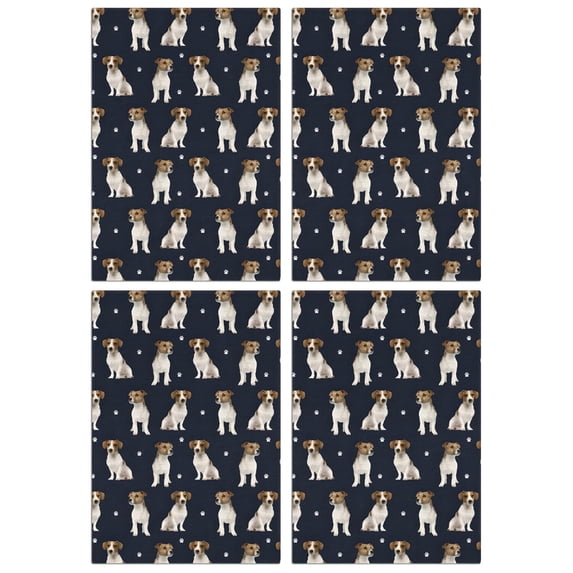 4 Pcs Funny Kitchen Towels,Jack Russell Terrier Microfiber Dish Towels,Kitchen Tea Towels,Kitchen Towel Set (18" X 26")