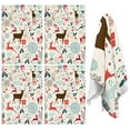 thumbnail image 1 of 4 Pcs Funny Kitchen Towels,Multicolor Christmas Deer Pattern Microfiber Dish Towels,Kitchen Tea Towels,Kitchen Towel Set (18" X 26"), 1 of 7
