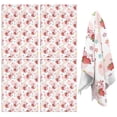 thumbnail image 1 of 4 Pcs Funny Kitchen Towels,Pink Cow Strawberry Flower Pattern Microfiber Dish Towels,Kitchen Tea Towels,Kitchen Towel Set (18" X 26"), 1 of 7