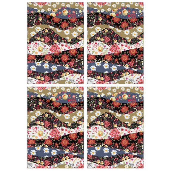 4 Pcs Funny Kitchen Towels,Pioneer Flower Microfiber Dish Towels,Kitchen Tea Towels,Kitchen Towel Set (18" X 26")