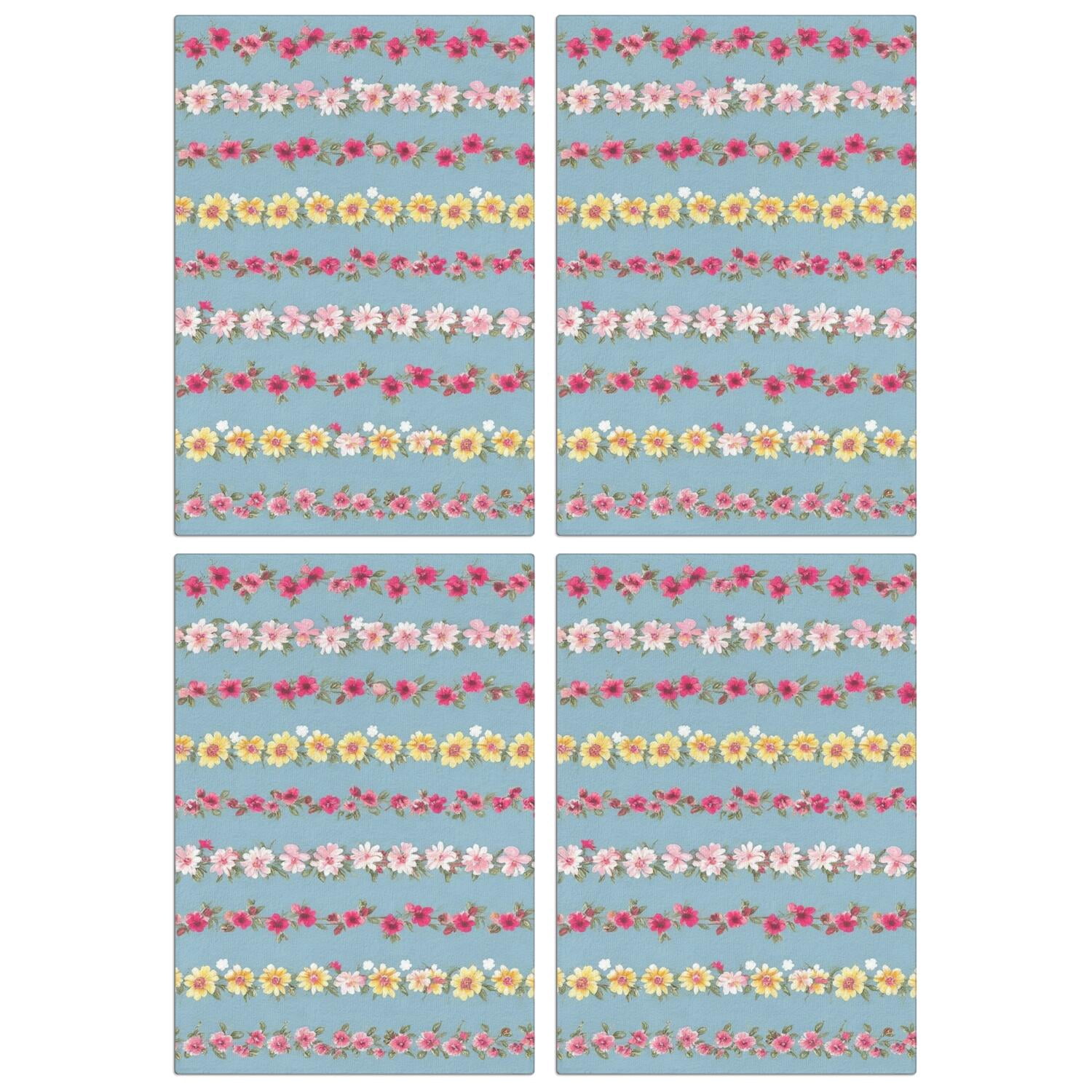 4 Pcs Funny Kitchen Towels,Pioneer Flower Microfiber Dish Towels,Kitchen Tea Towels,Kitchen Towel Set (18" X 26")