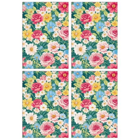 4 Pcs Funny Kitchen Towels,Pioneer Flower Microfiber Dish Towels,Kitchen Tea Towels,Kitchen Towel Set (18" X 26")