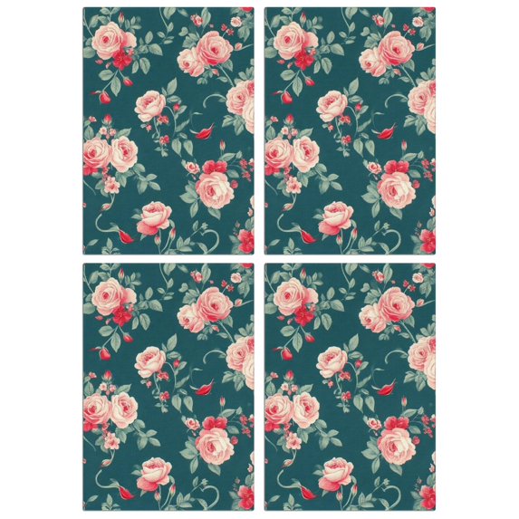 4 Pcs Funny Kitchen Towels,Pioneer Flower Microfiber Dish Towels,Kitchen Tea Towels,Kitchen Towel Set (18" X 26")