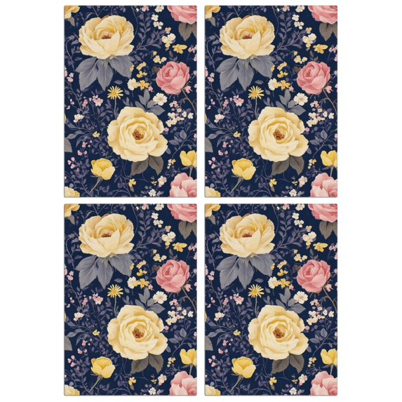 4 Pcs Funny Kitchen Towels,Pioneer Flower Microfiber Dish Towels,Kitchen Tea Towels,Kitchen Towel Set (18" X 26")