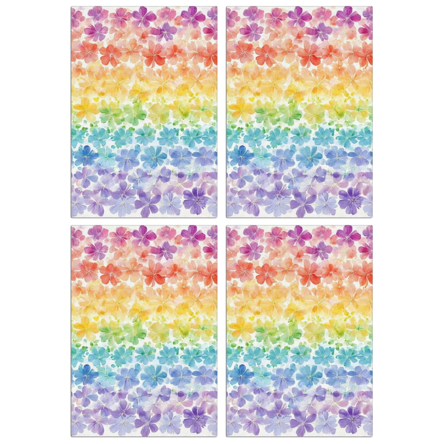4 Pcs Funny Kitchen Towels,Pioneer Flower Microfiber Dish Towels,Kitchen Tea Towels,Kitchen Towel Set (18" X 26")