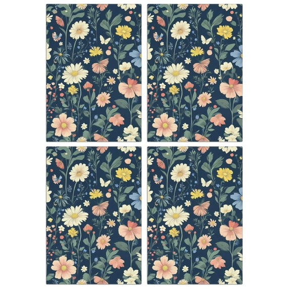 4 Pcs Funny Kitchen Towels,Pioneer Flower Microfiber Dish Towels,Kitchen Tea Towels,Kitchen Towel Set (18" X 26")