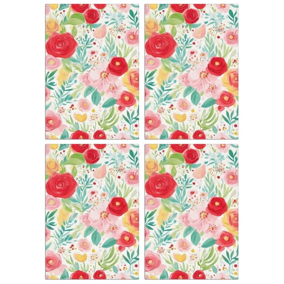 4 Pcs Funny Kitchen Towels,Pioneer Flower Microfiber Dish Towels,Kitchen Tea Towels,Kitchen Towel Set (18" X 26")