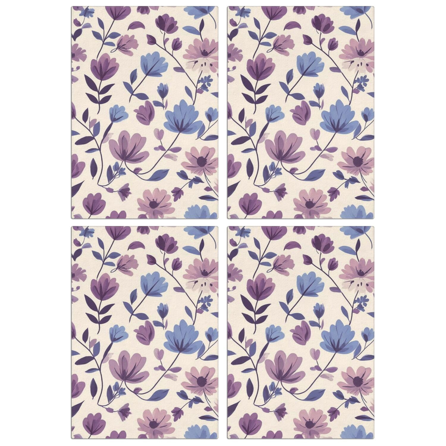 4 Pcs Funny Kitchen Towels,Pioneer Flower Microfiber Dish Towels,Kitchen Tea Towels,Kitchen Towel Set (18" X 26")