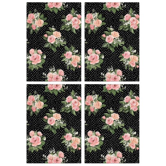 4 Pcs Funny Kitchen Towels,Pioneer Flower Microfiber Dish Towels,Kitchen Tea Towels,Kitchen Towel Set (18" X 26")