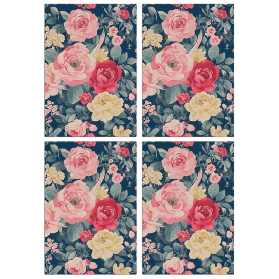 4 Pcs Funny Kitchen Towels,Pioneer Flower Microfiber Dish Towels,Kitchen Tea Towels,Kitchen Towel Set (18" X 26")