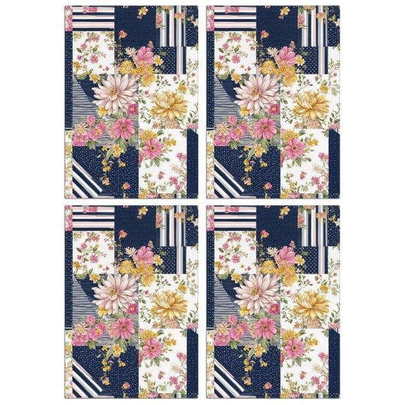 4 Pcs Funny Kitchen Towels,Pioneer Flower Microfiber Dish Towels,Kitchen Tea Towels,Kitchen Towel Set (18" X 26")