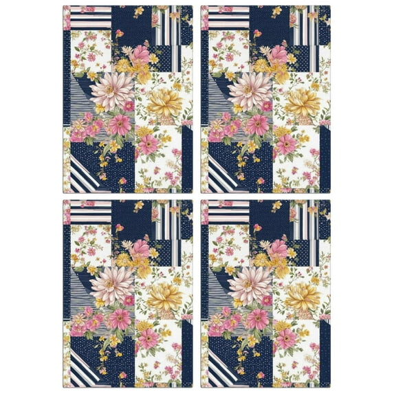 4 Pcs Funny Kitchen Towels,Pioneer Flower Microfiber Dish Towels,Kitchen Tea Towels,Kitchen Towel Set (18" X 26")