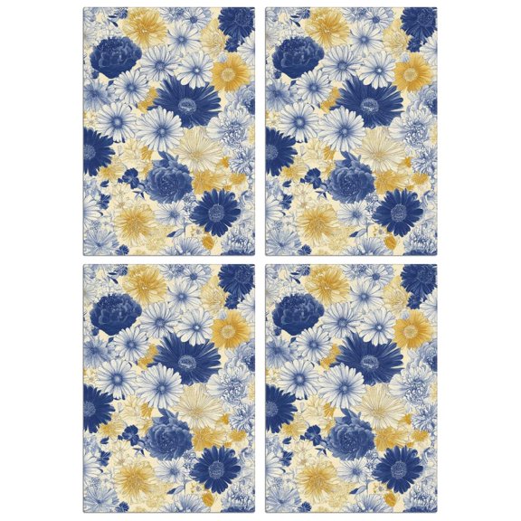4 Pcs Funny Kitchen Towels,Pioneer Flower Microfiber Dish Towels,Kitchen Tea Towels,Kitchen Towel Set (18" X 26")
