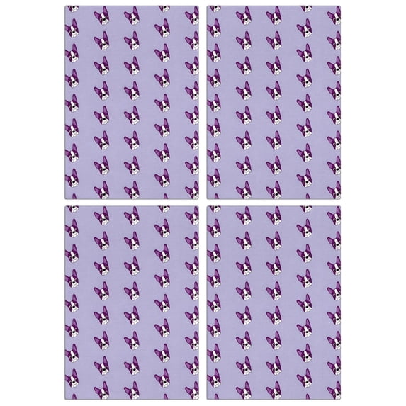 4 Pcs Funny Kitchen Towels,Purple Boston Terrier Puppy Microfiber Dish Towels,Kitchen Tea Towels,Kitchen Towel Set (18" X 26")