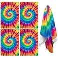 thumbnail image 1 of 4 Pcs Funny Kitchen Towels,Rainbow Tie Dye Mandala Pattern Microfiber Dish Towels,Kitchen Tea Towels,Kitchen Towel Set (18" X 26"), 1 of 7