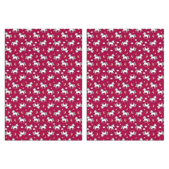 4 Pcs Funny Kitchen Towels,Red Cartoon Unicorn Moon Star Cloud Pattern Microfiber Dish Towels,Kitchen Tea Towels,Kitchen Towel Set (18" X 26")