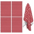 thumbnail image 1 of 4 Pcs Funny Kitchen Towels,Red Christmas Knitted Pattern Microfiber Dish Towels,Kitchen Tea Towels,Kitchen Towel Set (18" X 26"), 1 of 7