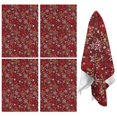 thumbnail image 1 of 4 Pcs Funny Kitchen Towels,Red Christmas Snowflake Pattern Microfiber Dish Towels,Kitchen Tea Towels,Kitchen Towel Set (18" X 26"), 1 of 7