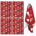 thumbnail image 1 of 4 Pcs Funny Kitchen Towels,Red Christmas Tree and Snowflake Pattern Microfiber Dish Towels,Kitchen Tea Towels,Kitchen Towel Set (18" X 26"), 1 of 7