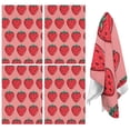 thumbnail image 1 of 4 Pcs Funny Kitchen Towels,Red Strawberry Plants Fruit Pink Pattern Microfiber Dish Towels,Kitchen Tea Towels,Kitchen Towel Set (18" X 26"), 1 of 7