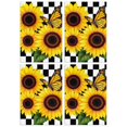 thumbnail image 1 of 4 Pcs Funny Kitchen Towels,Sunflowers with Butterfly on Checkered Microfiber Dish Towels,Kitchen Tea Towels,Kitchen Towel Set (18" X 26"), 1 of 3