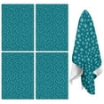 thumbnail image 1 of 4 Pcs Funny Kitchen Towels,Teal Christmas Snowflake Pattern Microfiber Dish Towels,Kitchen Tea Towels,Kitchen Towel Set (18" X 26"), 1 of 7