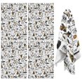 thumbnail image 1 of 4 Pcs Funny Kitchen Towels,White Halloween Pumpkin Bat Pattern Microfiber Dish Towels,Kitchen Tea Towels,Kitchen Towel Set (18" X 26"), 1 of 7