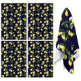 thumbnail image 1 of 4 Pcs Funny Kitchen Towels,Yellow Lemon Fruits DarkBlue Pattern Microfiber Dish Towels,Kitchen Tea Towels,Kitchen Towel Set (18" X 26"), 1 of 7