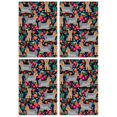 thumbnail image 1 of 4 Pcs Funny Kitchen Towels,Yorkie Dog and Flower Florals Microfiber Dish Towels,Kitchen Tea Towels,Kitchen Towel Set (18" X 26"), 1 of 3