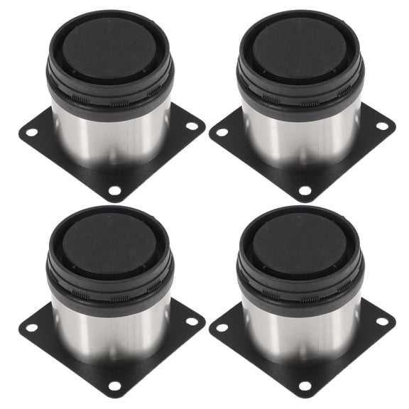 Set of 4 Stainless Steel Adjustable Furniture Feet, Round Legs for Home Use, Size 50 x 60 x 50mm
