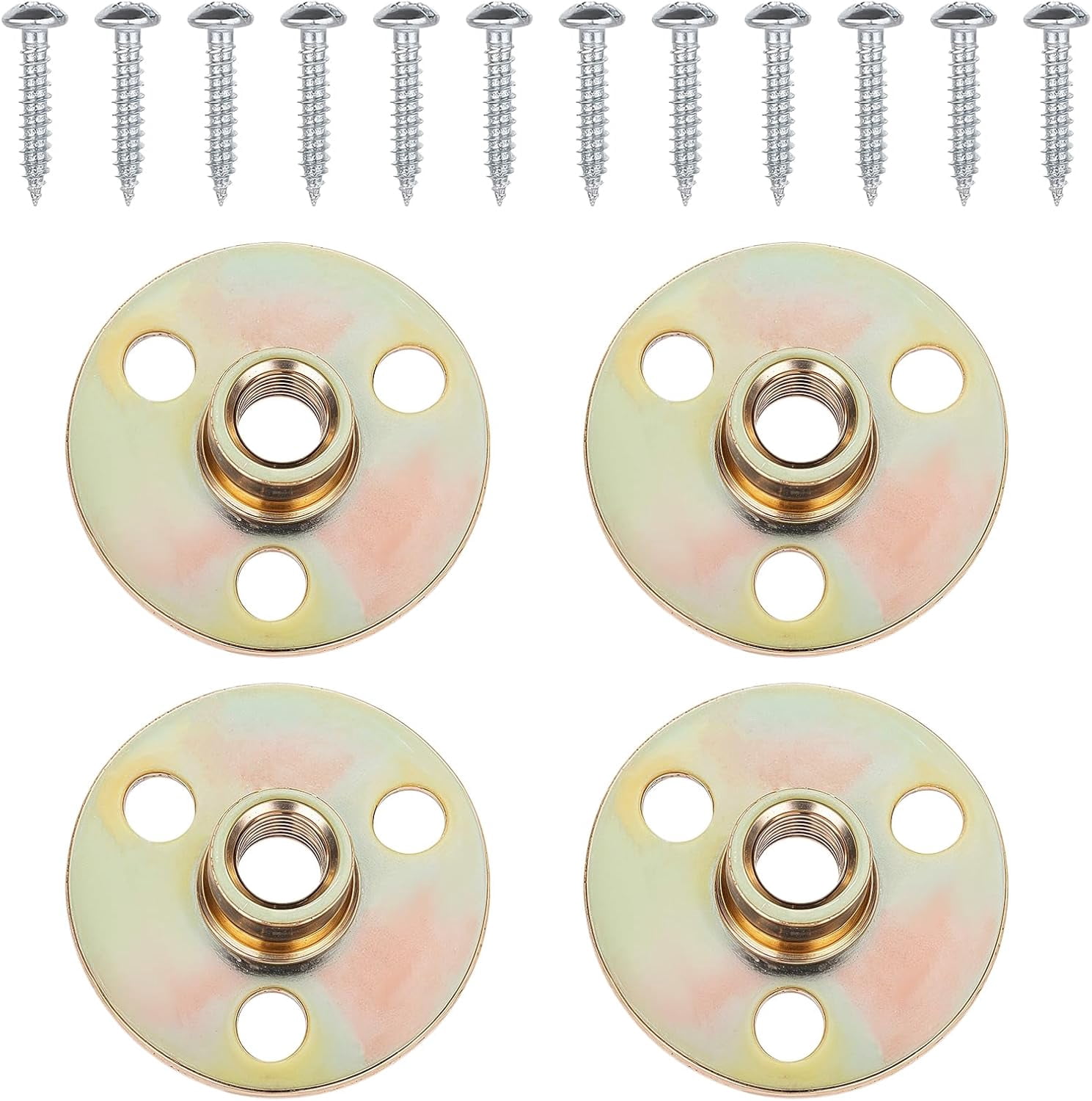 Leg Mount 4 Pcs Furniture Legs Mounting Plates 5/16 Attachment Plates with Hanger ...