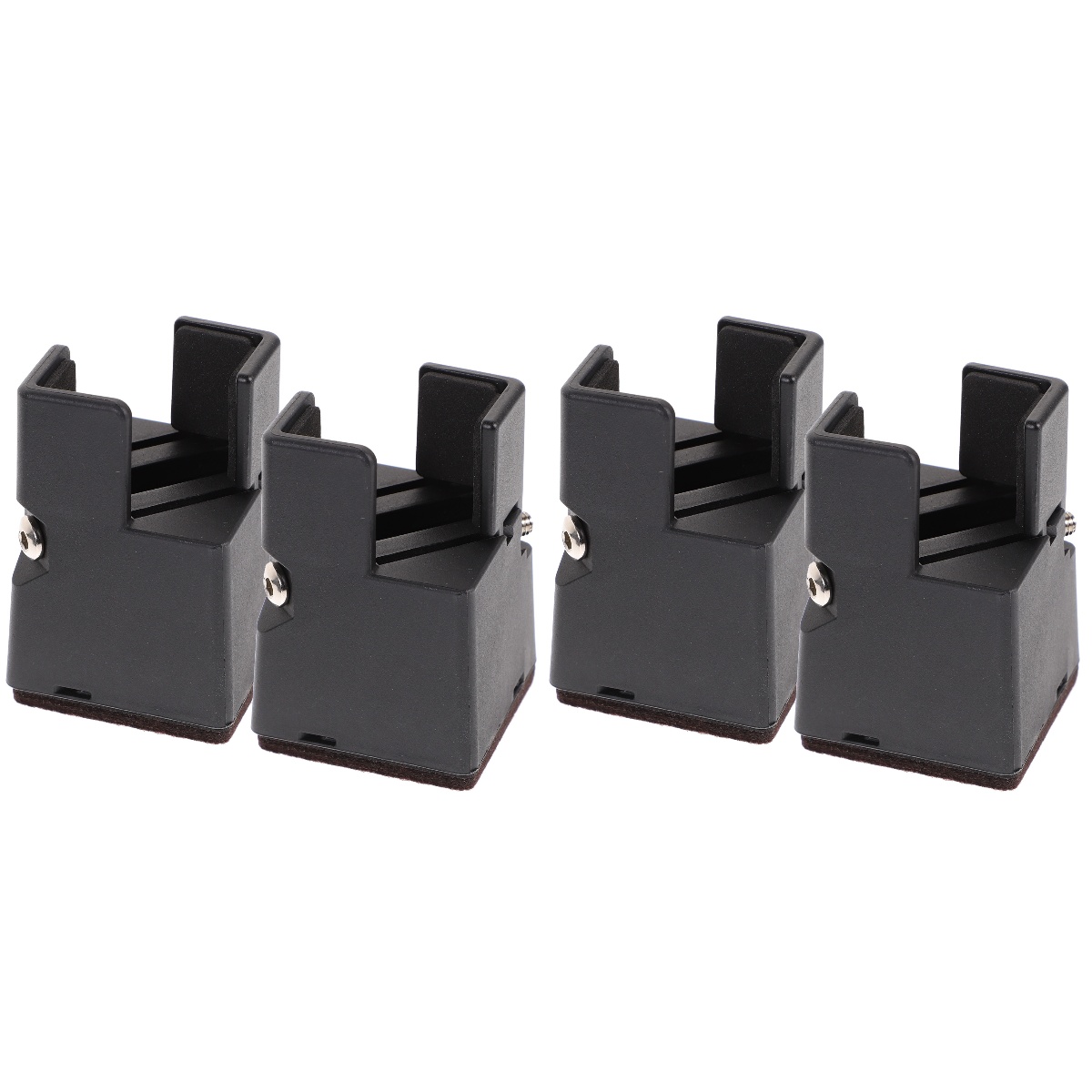 4 Pcs Furniture Platform Bed Risers Mat Booster Foot Legs The Desk Floor Steel