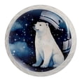 thumbnail image 1 of 4 Pcs Galaxy Polar Bear Knobs for Kitchen Cabinet Cupboard Dresser Bookcase Drawer Pulls Handles Round Home Decor, 1 of 8