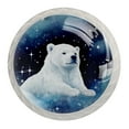 thumbnail image 1 of 4 Pcs Galaxy Polar Bear Knobs for Kitchen Cabinet Cupboard Dresser Bookcase Drawer Pulls Handles Round Home Decor, 1 of 8