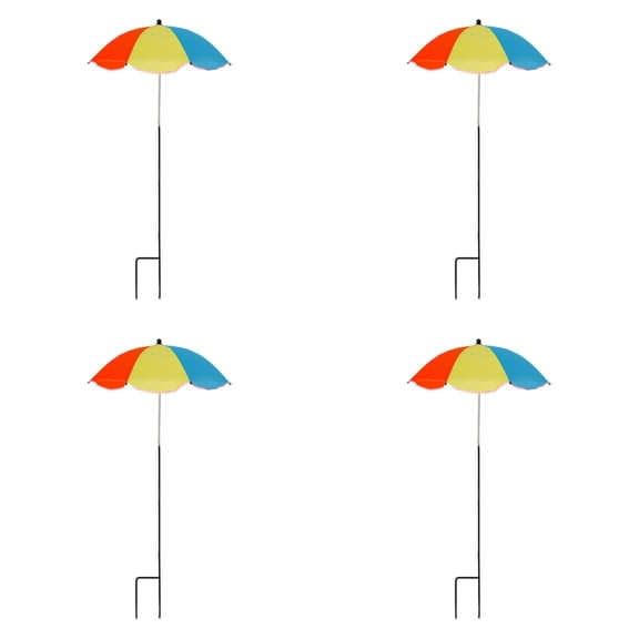 4 Pcs Garden Sun Shade 40.55 Inch Adjustable for Flower Pot, Plant Umbrella for Outdoor Potted Plants, Shade Protection for Garden Bed Defend Blazing Sun, Planting and Gardening