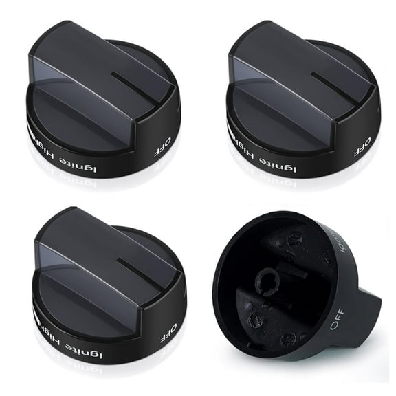 4 Pcs Gas Stove Burner Control Knobs W10339442 Compatible with Whirlpool Gas Range/Stove/Oven, Replacement WPW10339442 PS11753188