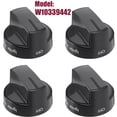 thumbnail image 1 of 4 Pcs Gas Stove Control Knobs W10339442 Compatible with Whirlpool Gas Range/Stove/Oven, Replacement WPW10339442 PS11753188, 1 of 10