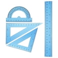 thumbnail image 1 of 4 Pcs Geometry Measuring Set, Plastic Ruler Math Set Includes Protractor,Triangle Square Ruler,Straight Measuring Ruler, Math Drafting Rulers, Triangular Ruler Kit, Drafting Measuring Tool, 1 of 7