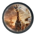thumbnail image 1 of 4 Pcs Giraffe Knobs for Kitchen Cabinet Cupboard Dresser Bookcase Drawer Pulls Handles Round Home Decor, 1 of 8
