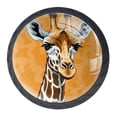 thumbnail image 1 of 4 Pcs Giraffe Knobs for Kitchen Cabinet Cupboard Dresser Bookcase Drawer Pulls Handles Round Home Decor, 1 of 8
