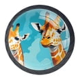 thumbnail image 1 of 4 Pcs Giraffe Knobs for Kitchen Cabinet Cupboard Dresser Bookcase Drawer Pulls Handles Round Home Decor, 1 of 8