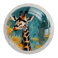 thumbnail image 1 of 4 Pcs Giraffe Knobs for Kitchen Cabinet Cupboard Dresser Bookcase Drawer Pulls Handles Round Home Decor, 1 of 8