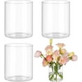 thumbnail image 1 of 4 Pcs Glass Cylinder Vases 4.7 Inch Clear Flower Vase for DIY Centerpieces Glass Containers for DIY Pillar Candle Floating Candle Under 3.9 Inch ID Glass Vase for DIY Restaurants Hotels Home Decor, 1 of 6