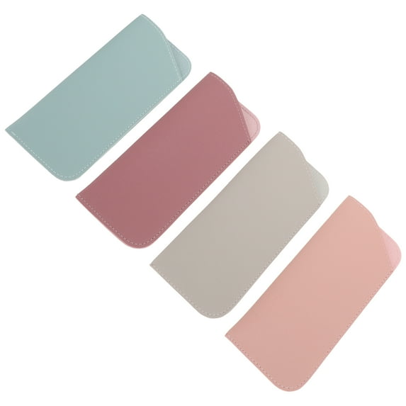 4 Pcs Portable PU Glasses Case Set, Sunglass Sleeve Pouch for Women, Travel Reading Eyewear Box