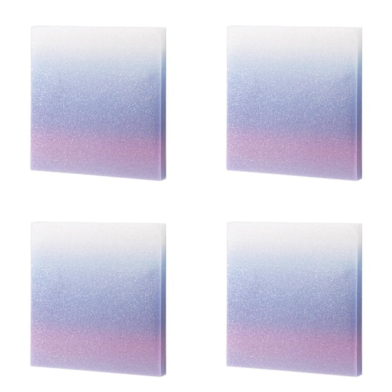 4 Pcs Glitter Sticky Notes Cute Self Adhesive Note Memo Pads, Clear Sparkle Sticky Note Paper, Transparent Glitter Notepads Small To Do List 3 x 3 Inch, Sticky Notes